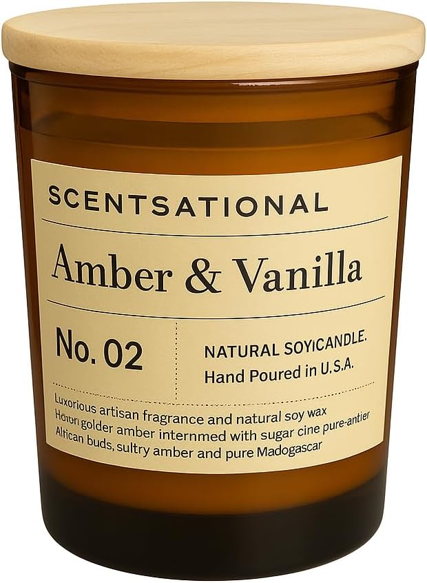 Scentsational Amber & Vanilla Candle