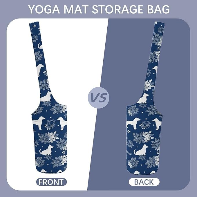 Meaudiwes Stylish Yoga Mat Bag for Women Exercise Mat Holder with Shoulder Strap Yoga Mats Totes Sports Storage Bag