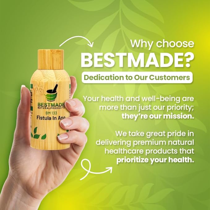 Bestmade Natural Products Fistula in Ano BM133 - Natural Remedy for Discharge in Anus, Helps Normalize Bowel Movements & Relieve Throbbing Pains, 30 mL Drops
