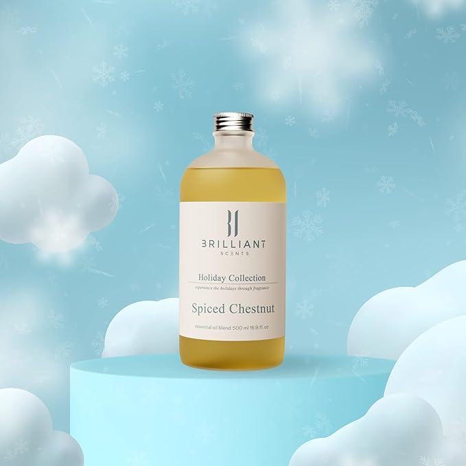 Brilliant Scents Spiced Chestnut Scent | Amber Resin, Cedar, Sandalwood | Luxury Home & Business Scent | Fragrance Oil | 200ML