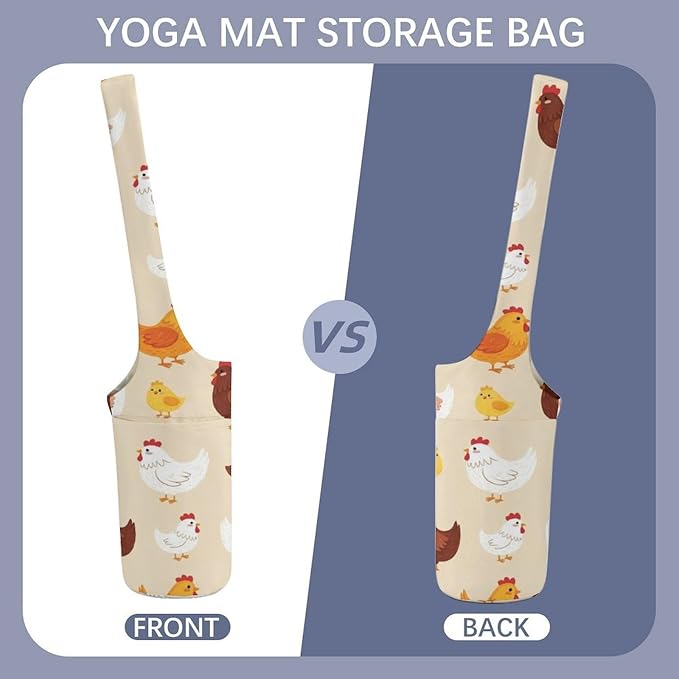 Meaudiwes Large Yoga Mat Bag with Long Strap for Women Yoga Accessories Sports Storage Bags Exercise Mats Tote Sling Carrier Bag