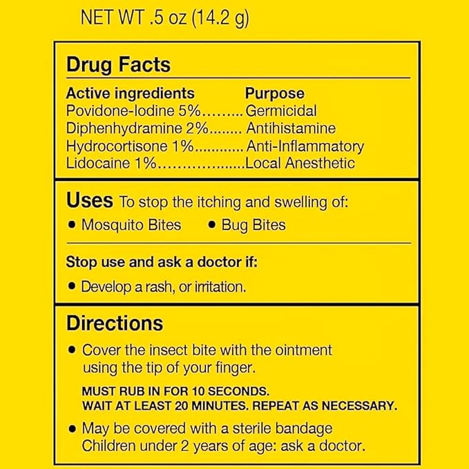 Bug Bite Relief Ointment | Fast-Acting Anti-Itch Cream | Doctor-Formulated Insect Bite Treatment | Reduces Swelling & Itch in Minutes | 0.5oz