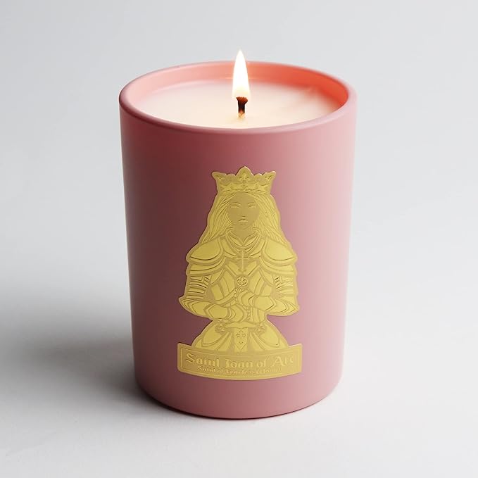 SAINT Saint Joan of Arc Scented Candle with Prayer and Prayer Coin, Saint of Fearless Women, Soy Coconut Aromatherapy Candle with 80 Hour Burn Time, Special Edition