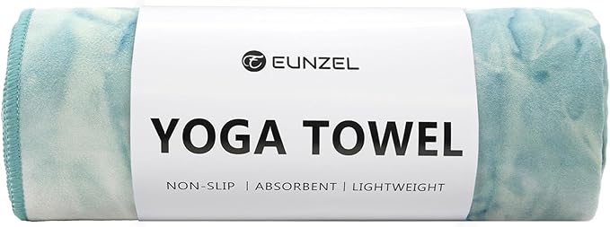 Eunzel Hot Yoga Towel Non-Slip Yoga Mat Towel Ultra-Absorbent Microfiber Towel for Hot Yoga, Pilates，Bikram and Workout 26.5"x 72"