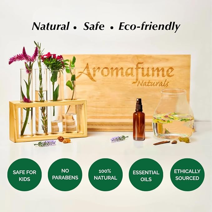 Vanilla Room, Linen & Pillow Spray by Aromafume | 100ml/3.38 fl oz | with Pure Vanilla Essential Oil | Aromatherapy Spray | Mist for Bedding, Fabrics