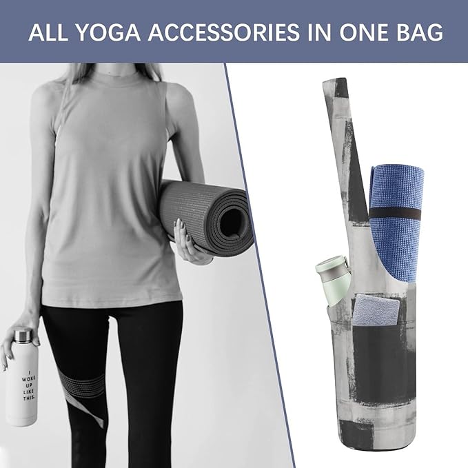KKdskkds Fresh AvocadoYoga Mat Bag Large Opening Long Tote Yoga Mat with Pocket Fit Most Size Mats