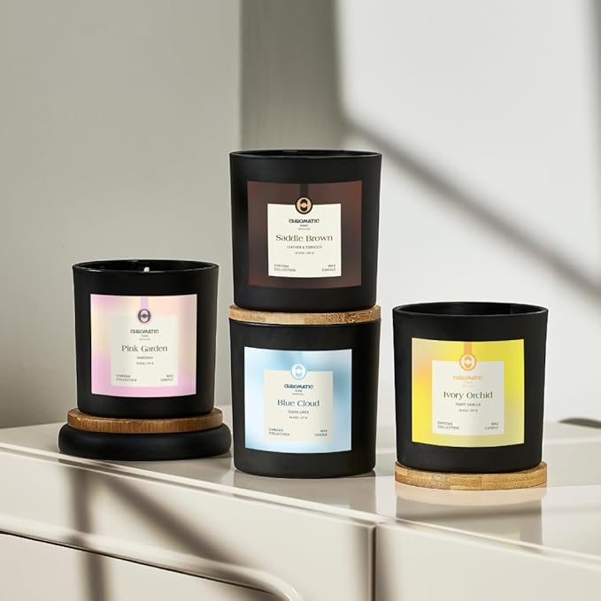 Vanilla Scented Candle for Women, Ivory Orchid 3-Wick Candle for Home Scented with Vanilla, 14.5 oz Coconut Soy Wax Candle with 60 Hour Burn Time