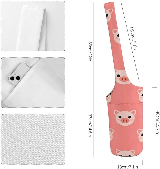 Meaudiwes Large Yoga Mat Bag Fit Most Size for Ladies Yoga Mats Carrier Bags Multi-Functional Exercise Mat Holder Storage Bag