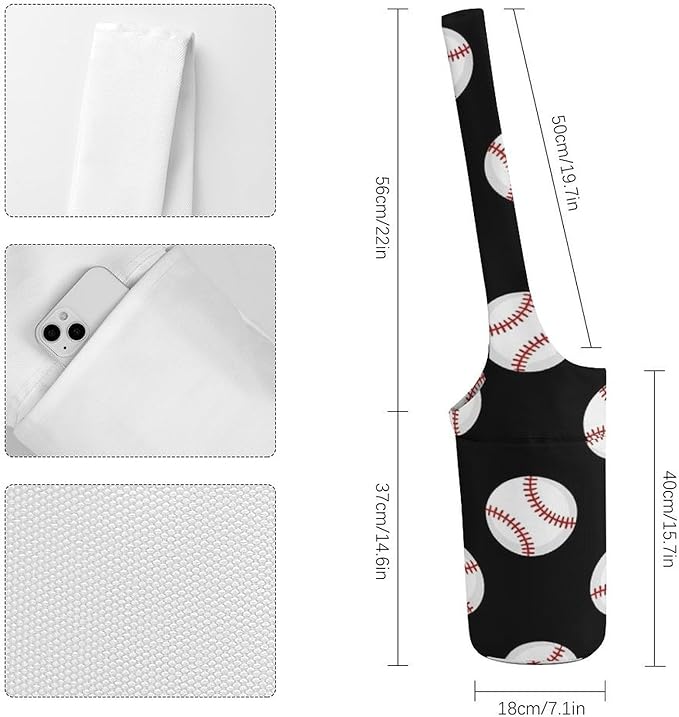 Aiyoolee Yoga Mat Bag Large Tote Carrier Holder with Water Bottle Pocket Yoga Bags