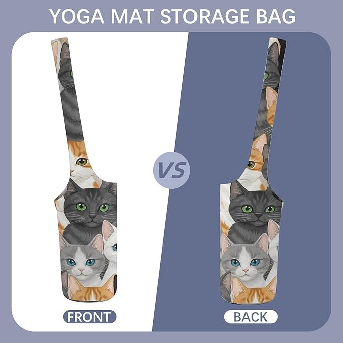 Aiyoolee Yoga Mat Bag with Large Pocket, Strap Bag Carriers for Women