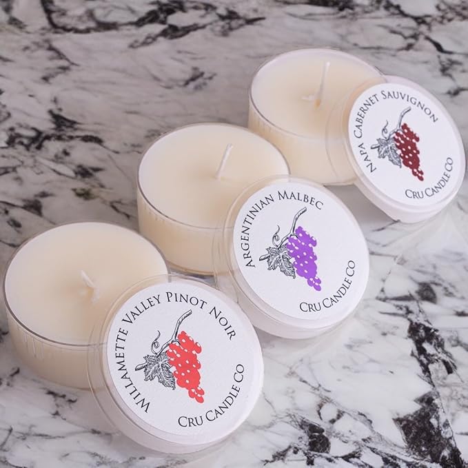 Wine-Inspired Soy Wax Candles (Reds Collection: Mini Edition)