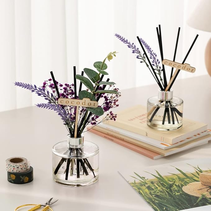 COCODOR Lavender Reed Diffuser/Refreshing Air/6.7oz/1Pack / Home Fragrance Scent Essential Oil Stick Diffuser for Bedroom Bathroom Home Decor for Women