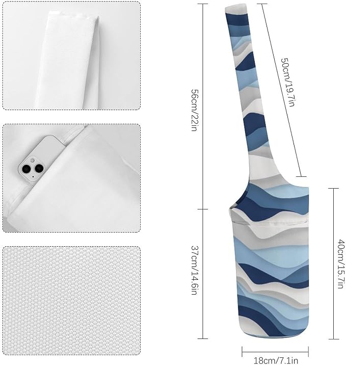KKdskkds Fresh AvocadoYoga Mat Bag Large Opening Long Tote Yoga Mat with Pocket Fit Most Size Mats