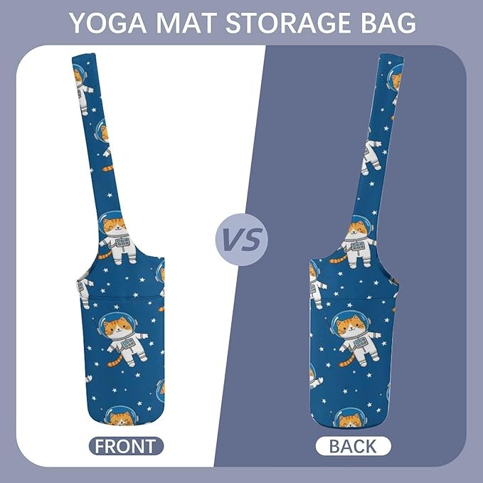 Meaudiwes Stylish Yoga Mat Bag for Women Exercise Mat Holder with Shoulder Strap Yoga Mats Totes Sports Storage Bag