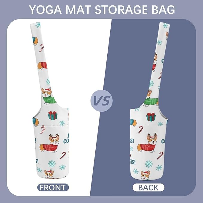 Aiyoolee Spacious Yoga Mat Storage Bag Single Shoulder Portable Carrier with Pocket for Gym Yoga Fitness