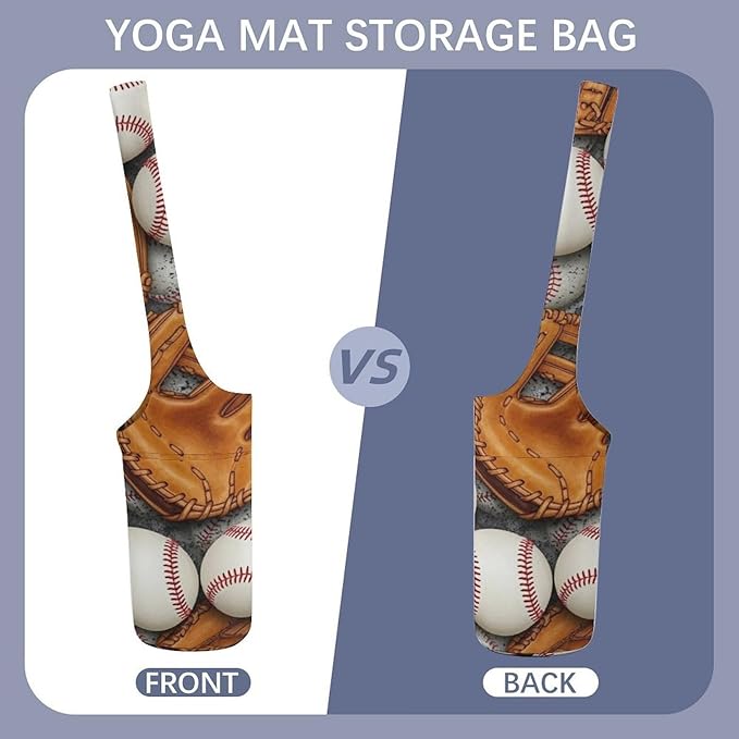 Aiyoolee Fashion Yoga Mat Bag with Large Pocket, Long Tote Yoga Bag Fit Most Mats Accessories