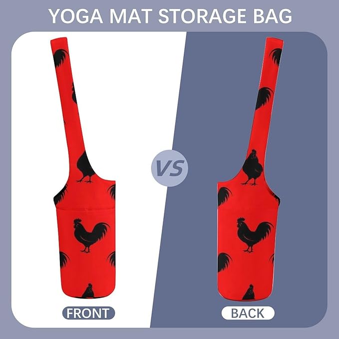 Aiyoolee Spacious Yoga Mat Storage Bag Single Shoulder Portable Carrier with Pocket for Gym Yoga Fitness