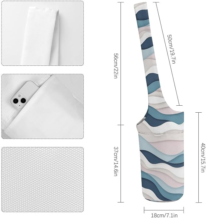KKdskkds Lovely Pig And HeartYoga Mat Bag Large Opening Long Tote Yoga Mat with Pocket Fit Most Size Mats