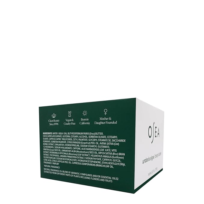 OSEA Undaria Algae™ Body Butter 6.7 oz - For Dry Skin - Ultra Hydrating Whipped Shea Butter + Ceramides - Vegan Skincare & Clean Bodycare - Thick Body Cream - For Extremely Dry Crepey Skin