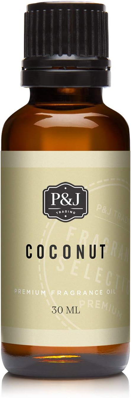 P&J Trading - Coconut Scented Oil 30ml - Fragrance Oil for Candle Making, Soap Making, Diffuser Oil