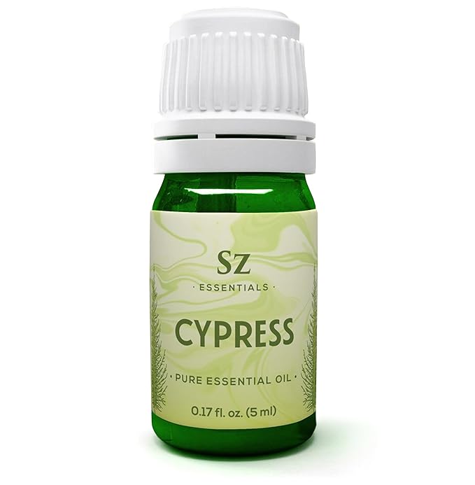 Cypress Essential Oil (Cupressus sempervirens) - 100% Pure & Undiluted - Fresh Crisp & Woody Aroma with Overtones of Earth and Evergreen - Therapeutic Grade and Vegan - 0.17 oz (5ml)