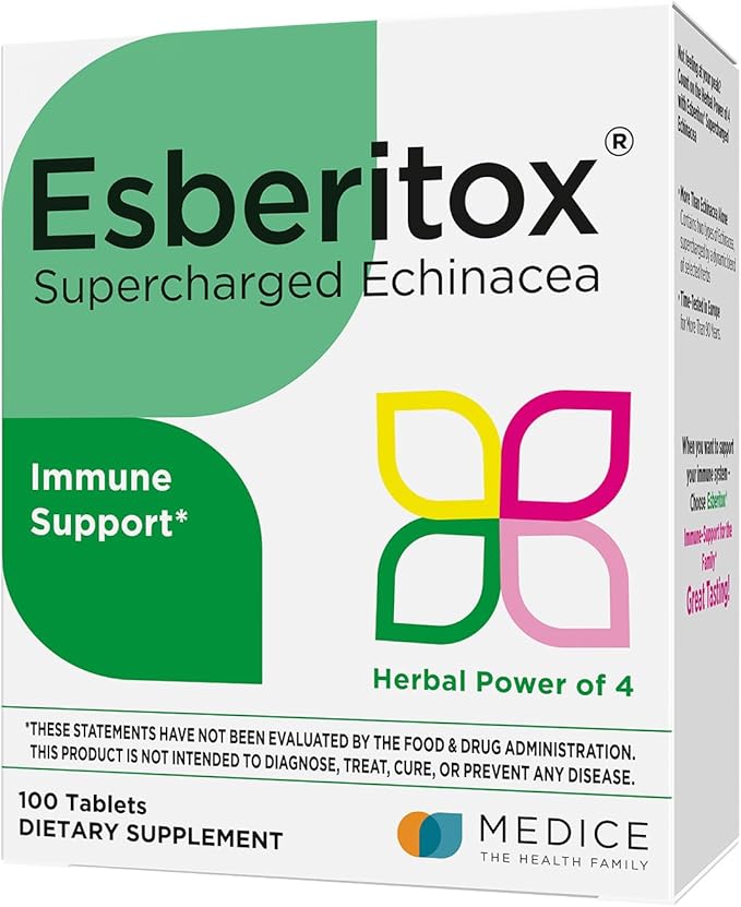 Supercharged Echinacea – 100 Tablets – Immune Support Herbal Supplement with Wild Indigo Root & Purple Coneflower – Clinically Tested – Made in Germany