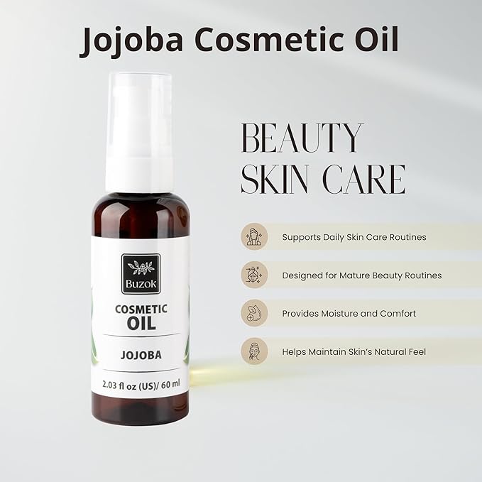 Cosmetic Carrier Oil Collection – Natural Plant Oils for Skin Care, Massage & DIY Beauty Use – Multiple Oils Available – For External Cosmetic Use (Jojoba)