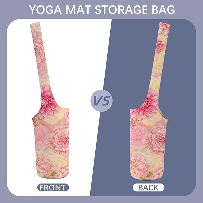 Meaudiwes Large Yoga Mat Bag Fit Most Size for Ladies Yoga Mats Carrier Bags Multi-Functional Exercise Mat Holder Storage Bag