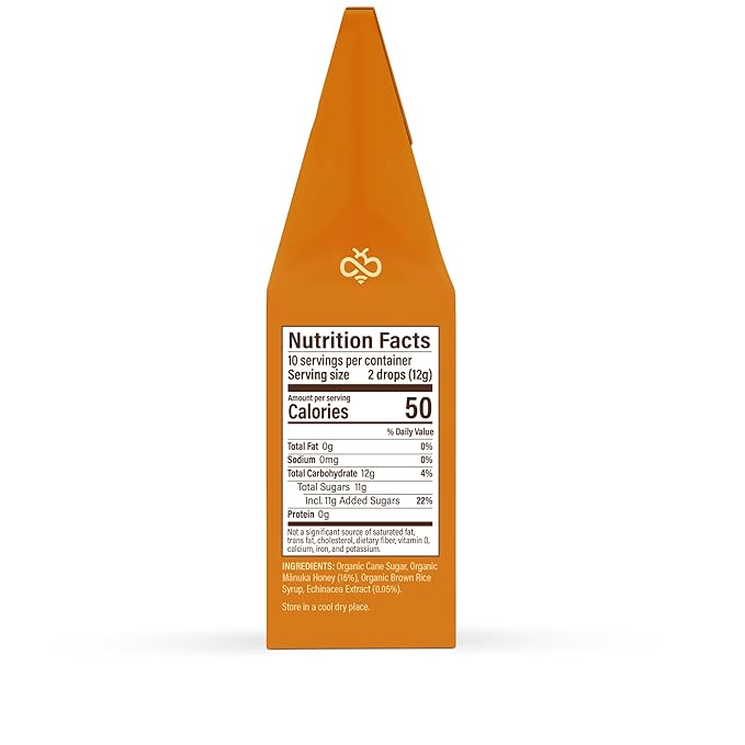 Wedderspoon Organic Manuka Honey Drops, Honey & Echinacea, 20 Count (Pack of 1) | Genuine New Zealand Honey | Perfect Remedy For Dry Throats