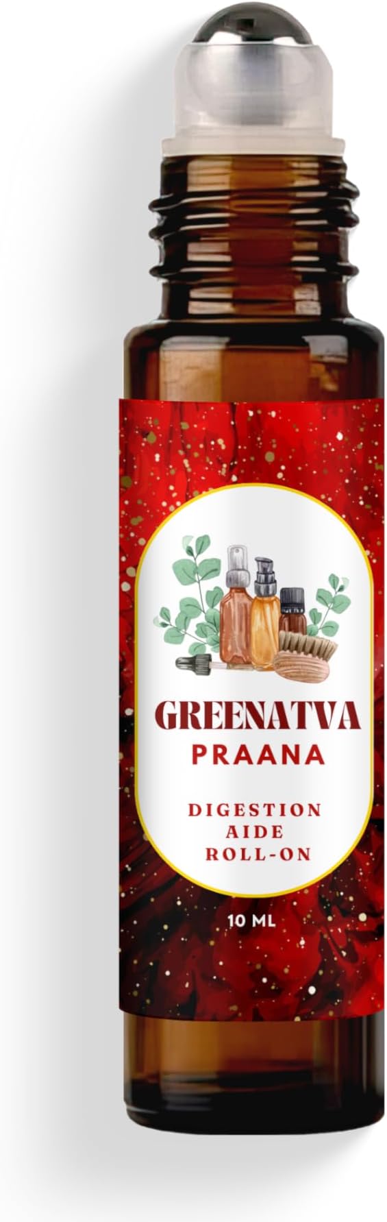 Praana Tummy Roll-On, Helps Ease Discomfort from Bloating, Acidity, Indigestion, Constipation, Blend of Hing, Fennel, Castor Oil (Nabhi Oi) & No Ranitidine, Hing Roll-On
