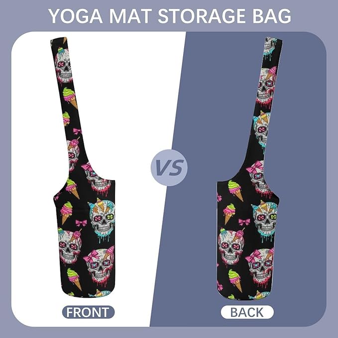 Aiyoolee Yoga Mat Carrier Portable Single Shoulder Strap Bag with Pocket for Gym Yoga Workout Travel
