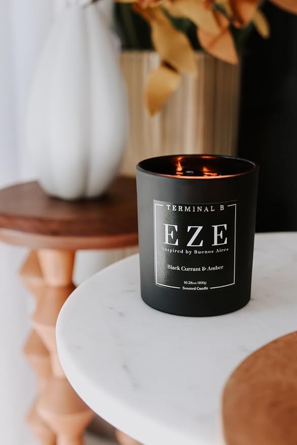Luxury Candle | EZE - Black Currant & Amber | Inspired by Buenos Aires | Hand-Poured in Los Angeles | 10.58 oz, 60+ Hour Burn Time
