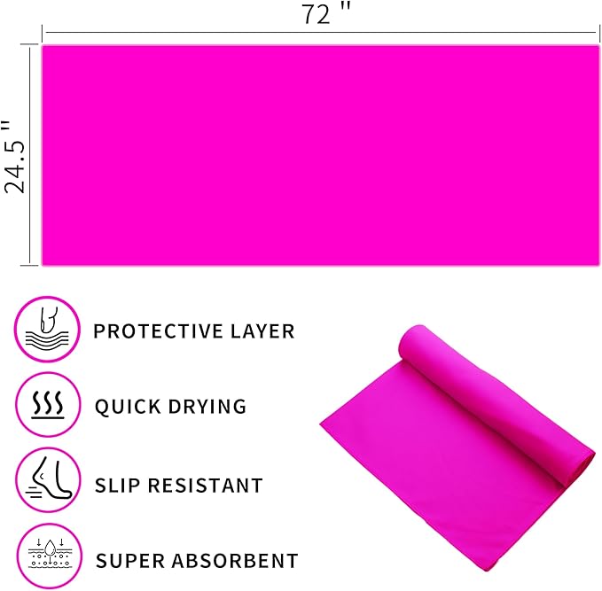 MIAOMIAO Non-Slip Hot Yoga Towel Set, Super Absorbent Microfiber in, 24.5" x 72" - Anti-Slip, Injury Free Design for Pilates, Yoga Mats, Exercise, and Fitness Gear