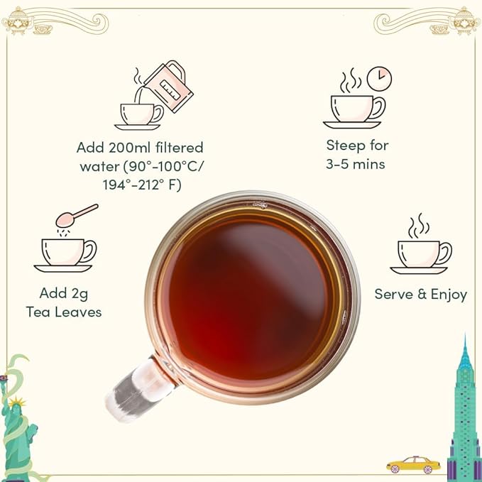 VAHDAM, Weekend In New York Tea Gift Set Travel Edition Gift Box | 9 Varieties - Green, Herbal & Black Tea | Gluten Free, Non GMO | Gifts for Women & Men,