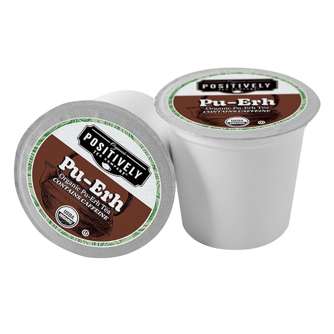 Organic Positively Tea Company, Pu-Erh Tea, K-Cup Compatible, 24 Pods