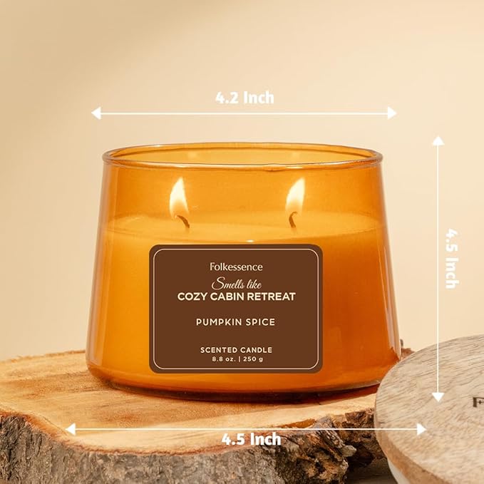 250g. Candles Smells Like Cozy Cabin Retreat - Pumpkin Spice