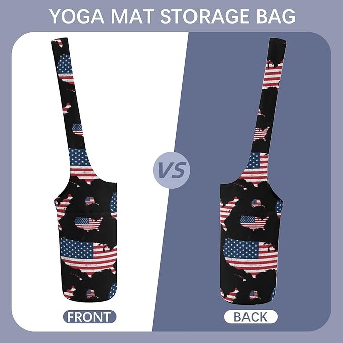Aiyoolee Fashion Yoga Mat Bag with Large Pocket, Long Tote Yoga Bag Fit Most Mats Accessories