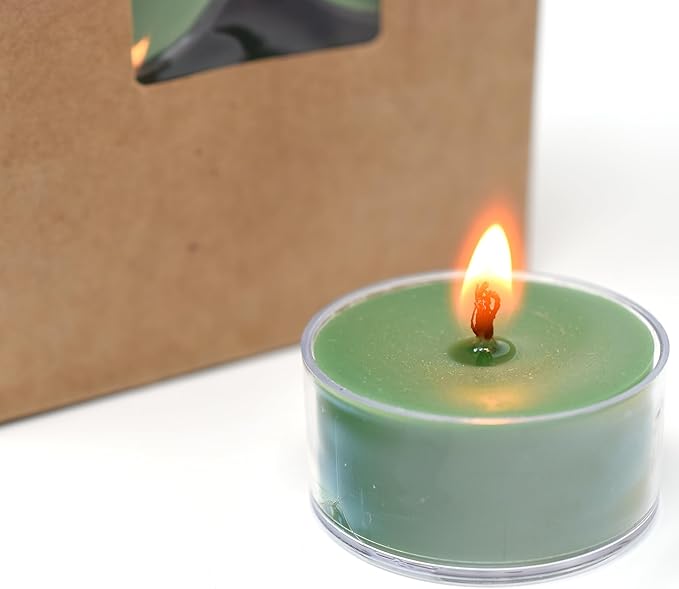 Candeo Candle Woodsy Winter Tealights 12 Pack Soy Beeswax Blend – Winter Lodge, Fraser Fir, O Christmas Tree, Clove & Holiday Home – Cozy Cabin Holiday Candles Handmade USA (O' Christmas Tree)