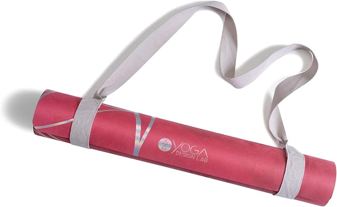 YOGA DESIGN LAB | The Combo Yoga Mat | 2-in-1 Mat+Towel | Eco Luxury | Ideal for Hot Yoga, Power, Bikram, Ashtanga, Sweat | Studio Quality | Includes Carrying Strap!