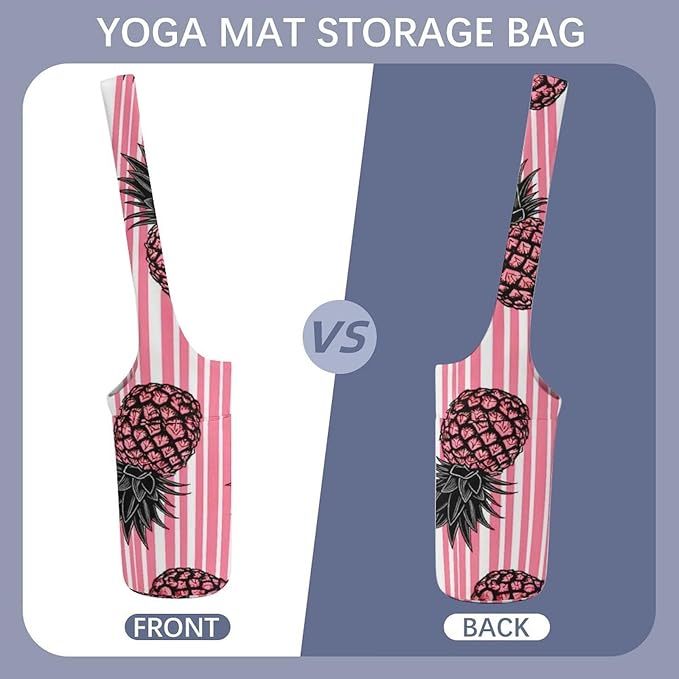 Meaudiwes Large Yoga Mat Bag with Long Strap for Women Yoga Accessories Sports Storage Bags Exercise Mats Tote Sling Carrier Bag