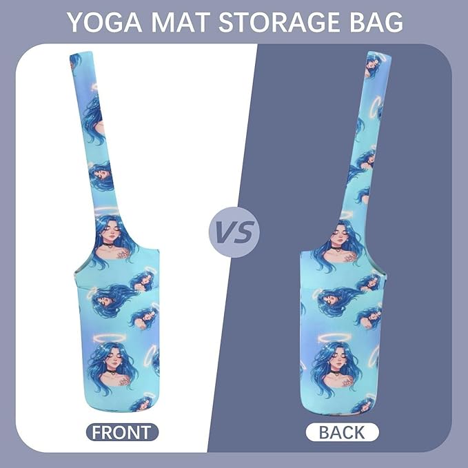 Aiyoolee Yoga Mat Carrier Portable Single Shoulder Strap Bag with Pocket for Gym Yoga Workout Travel