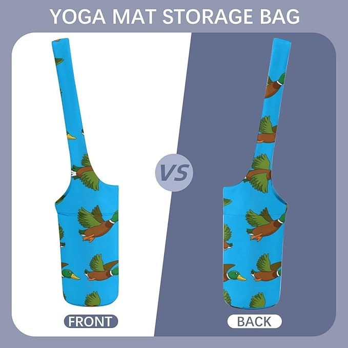 Aiyoolee Spacious Yoga Mat Storage Bag Single Shoulder Portable Carrier with Pocket for Gym Yoga Fitness