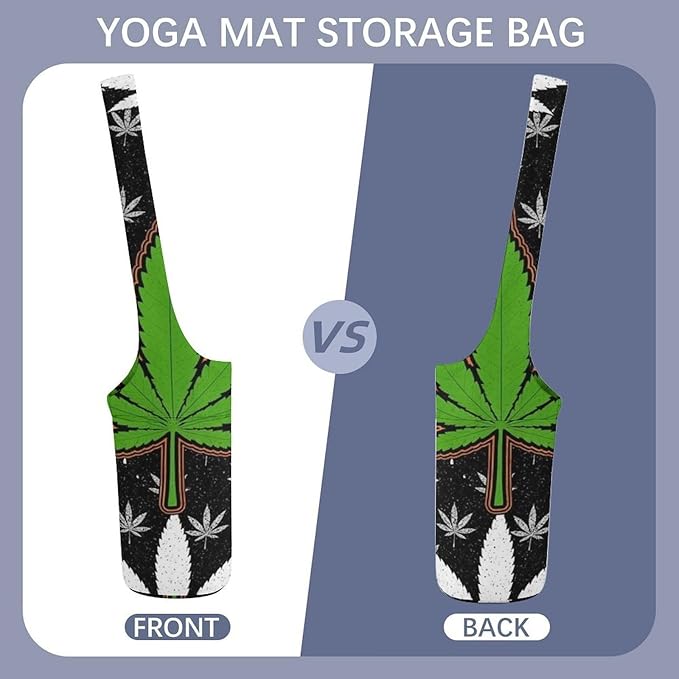 Aiyoolee Yoga Mat Bags, Large Tote Yoga Mat Carrier Holder with Water Bottle Pocket, Adjustable Shoulder Strap Storage Bag
