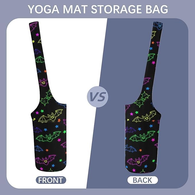 Meaudiwes Yoga Mat Bag for Women, Stylish Yoga Mat Tote Sling Carrier Bag, Long Strap Exercise Mats Totes Sport Storage Bag