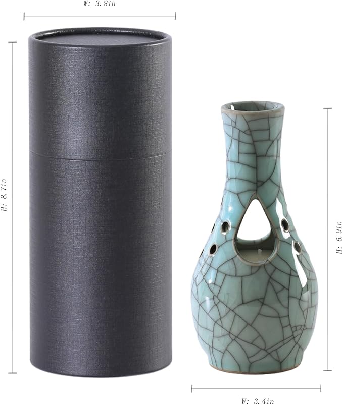 Bluebell Candle-Vase 2 in 1,China for Home Decor,Aromatherapy Candle Gifts for Women,Gift for Birthday,Mother's Day,Thanksgiving,Christmas,Hostess/Housewarming Gifts,Soy Wax,8oz,45h Burning Time