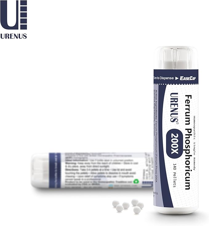 Cell Salt No. 4 Ferrum Phosphoricum (Ferrum Phos) 200X Homeopathic Remedy 140 Pellets - EaseCap