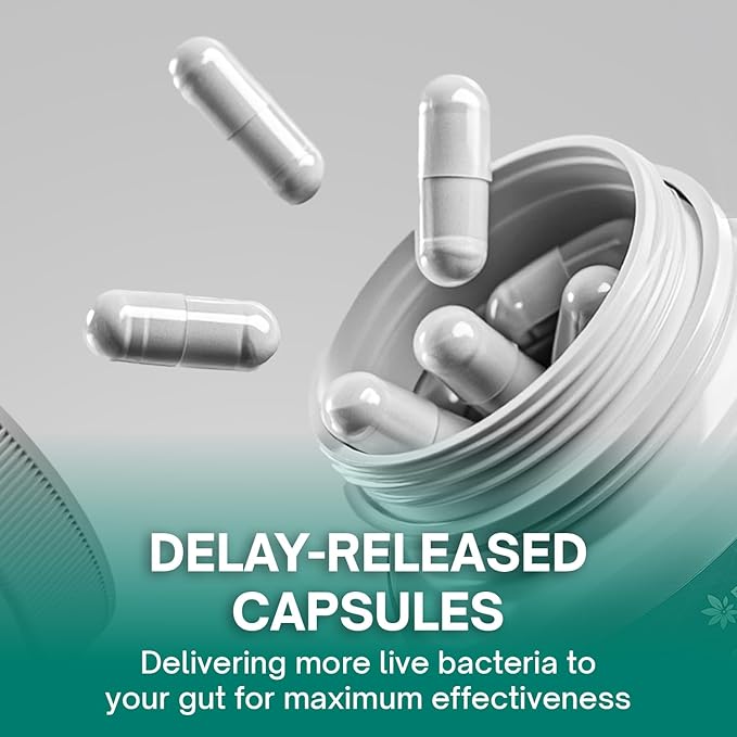 FloraBliss Christensenella Minuta and Akkermansia, Bifidobacterium longum, 8 Probiotic Strains, 50 Billion CFU, 90 Delayed-Release Capsules, with Cranberry Extract, Gut Health & Immune Support