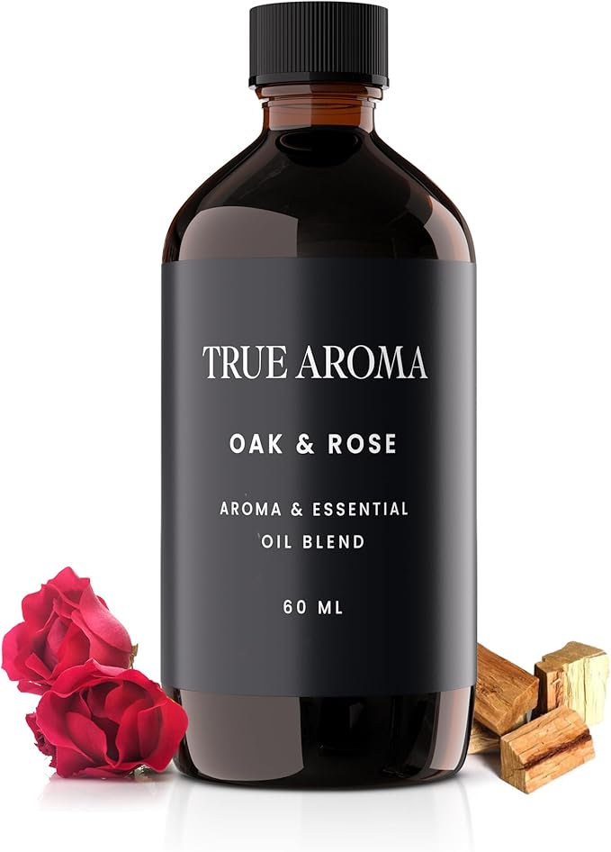 Oak & Rose Essential Oil | Oak & Rose Essential Oils for Aroma Diffusers | 100% Natural Oak & Rose for Diffuser | Pure Aromatherapy Essential Oils | Essential Oil Blends - 60 ML