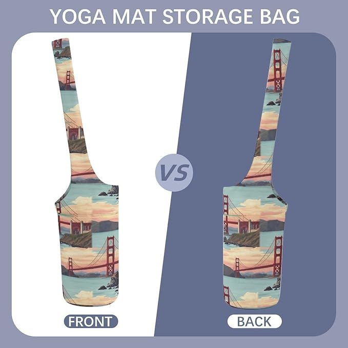 Aiyoolee Yoga Mat Bag for Women with Large Pocket, Yoga Gifts Accessories with Adjustable Shoulder Strap for Workout Stuff