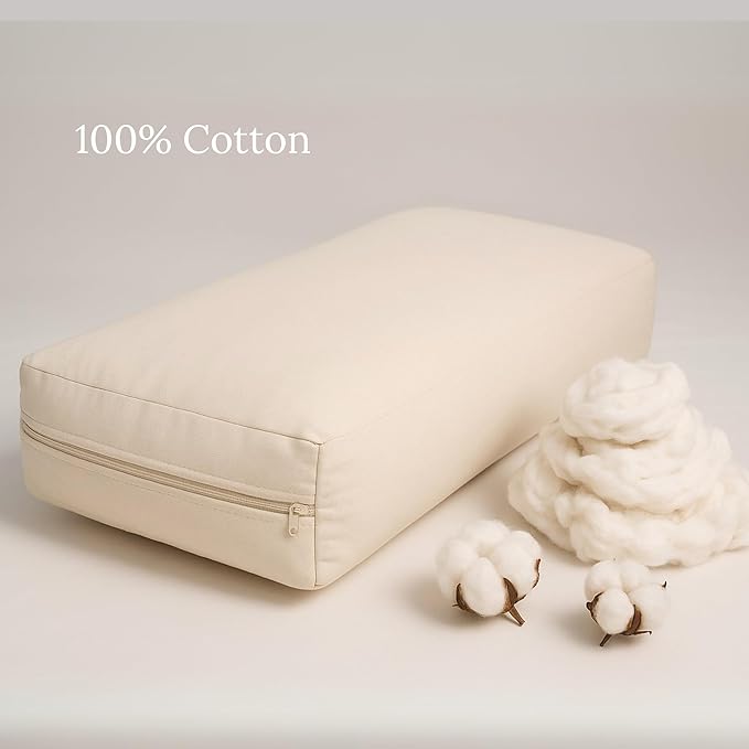 Rectangular Cotton Yoga Bolster, Yoga Pillow, Yoga Cushion, Yin yoga Bolster, Iyengar yoga bolster